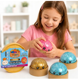Gniotek Antystresowy Pieróg Squishy Dumpling Zabawka Sensoryczna Brokatowa
