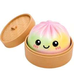 Duży Pieróg Gniotek Antystresowy Squishy Dumpling XXL Tęczowy Sensoryczny