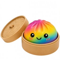 Duży Pieróg Gniotek Antystresowy Squishy Dumpling XXL Tęczowy Sensoryczny
