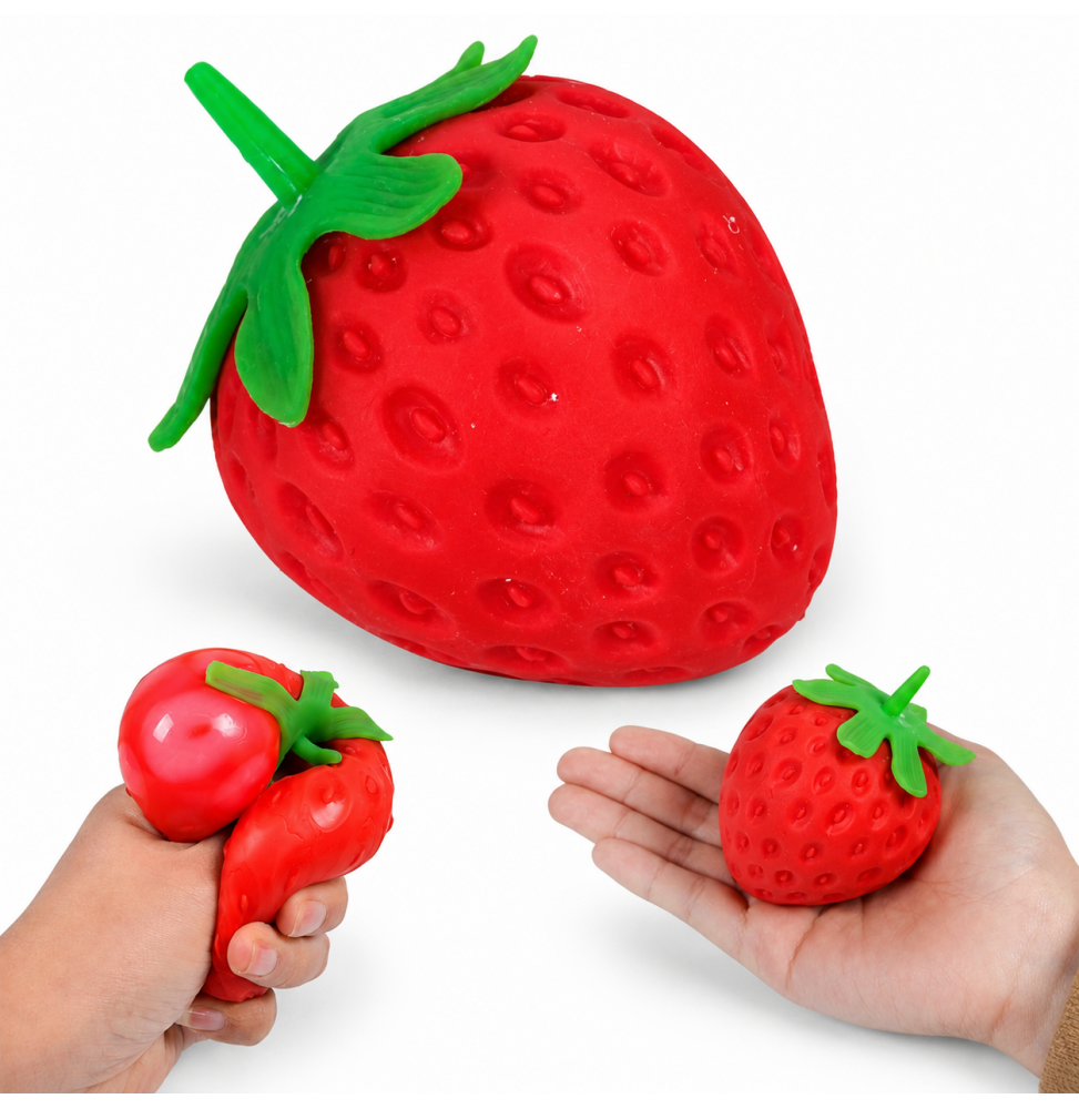 Gniotek Truskawka Squishy Antystresowy Sensoryczny Slow Rising Miękki