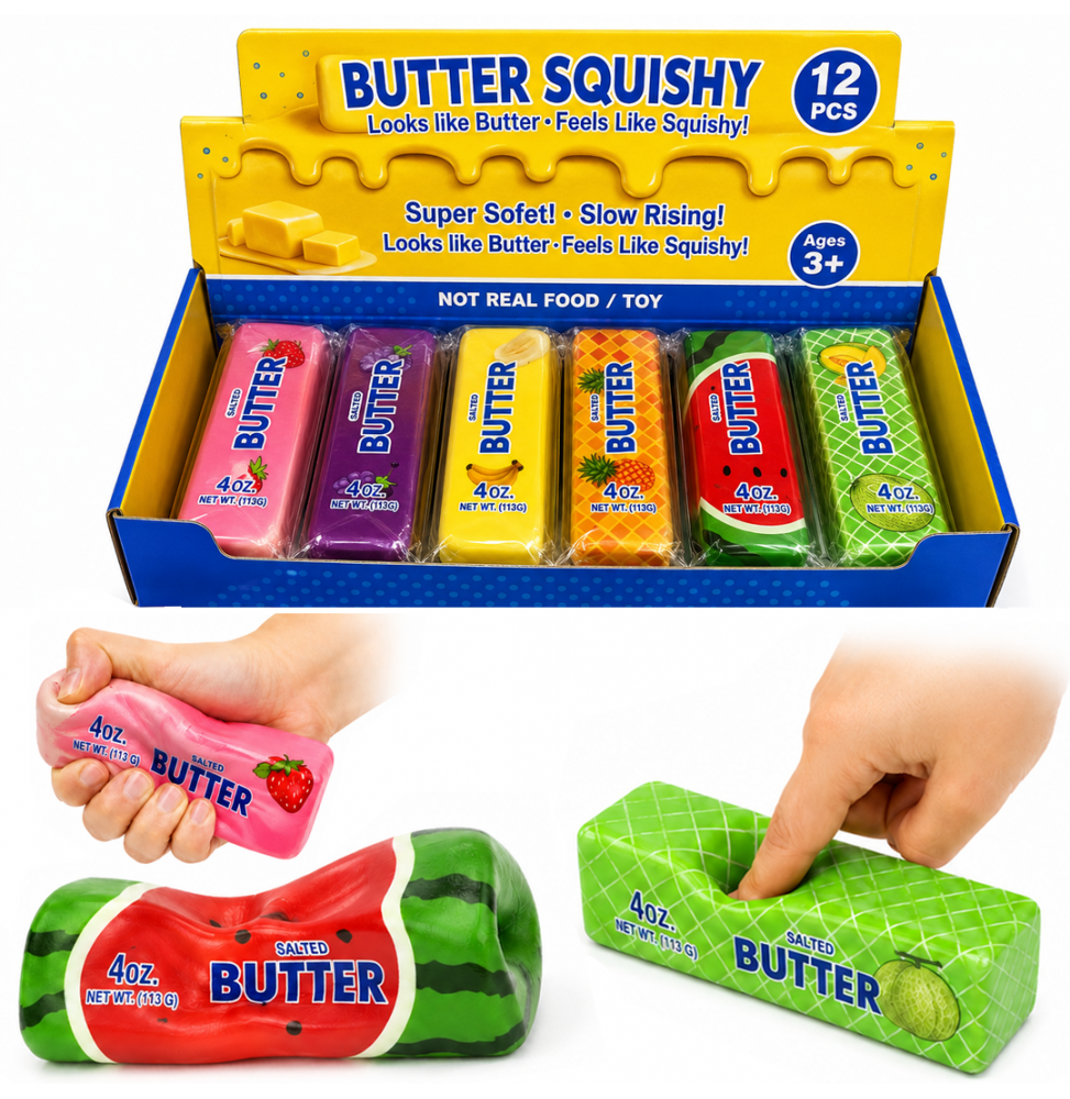 Gniotek Masło Butter Owoce Squishy Antystresowy Sensoryczny Pachnący Slow Rising