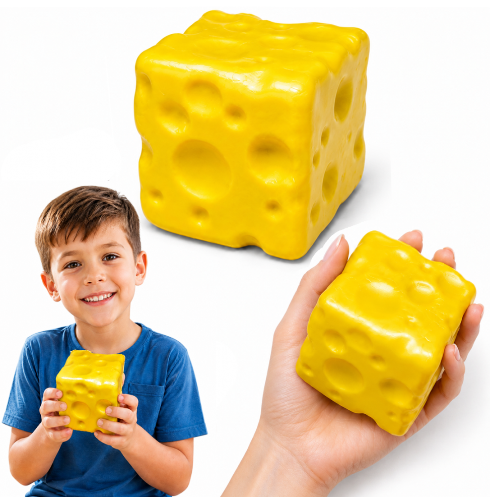Gniotek Piankowy Ser XXL 7x7 cm Squishy Antystresowy Sensoryczny Miękki