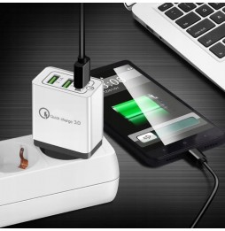 ŁADOWARKA SIECIOWA Z 3 PORTAMI USB | QUICK CHARGE 3.0