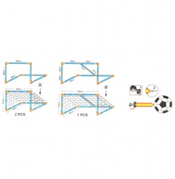 Bramka Piłkarska Duża 2w1 do Piłki Nożnej 180x120