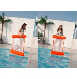 MATERAC HAMAK WODNY DMUCHANY Z SIATKĄ DO PŁYWANIA