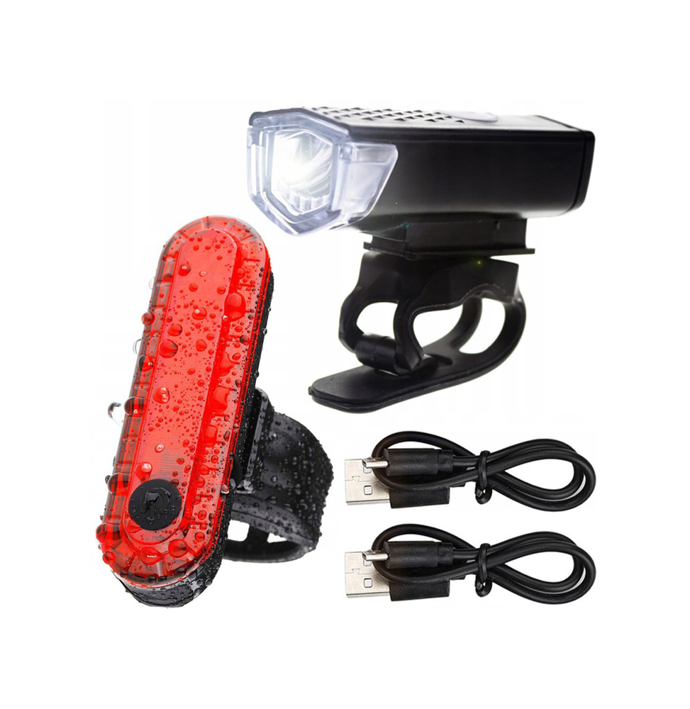 LAMPKA ROWEROWA LED ZESTAW PRZÓD TYŁ