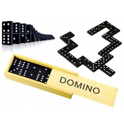 Domino Drewniane Układanka Gra Logiczna Edukacyjna dla Rodziny w Pudełku