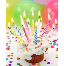 ŚWIECZKI NA TORT URODZINOWY 24 SZTUKI URODZINY