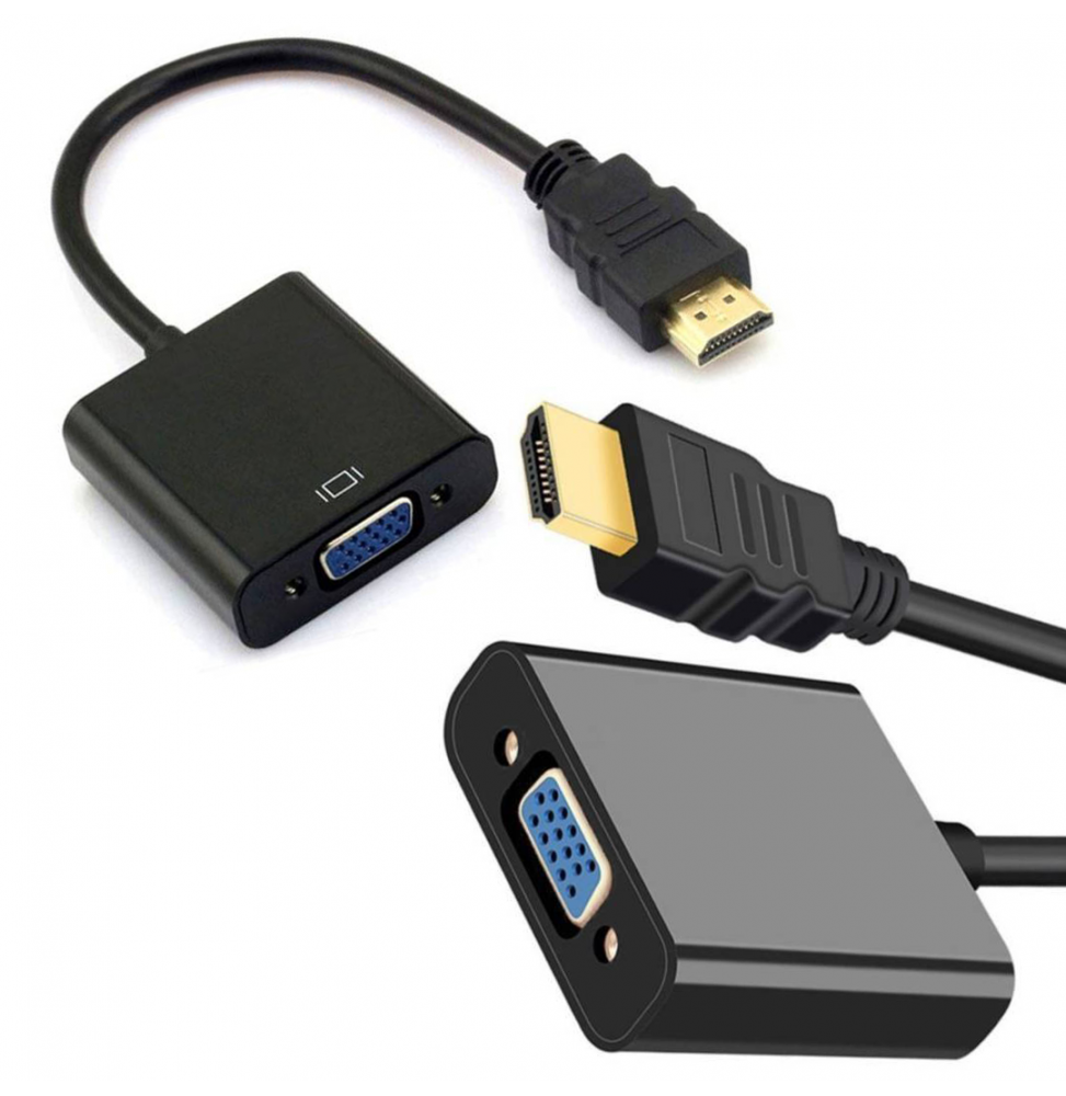 Adapter Konwenter z HDMI do VGA Kabel DSUB Monitor
