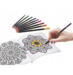 Profesjonalne Kredki Ołówkowe Zestaw 46 Elementów Etui