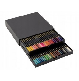 Profesjonalne Kredki Ołówkowe Zestaw 46 Elementów Etui