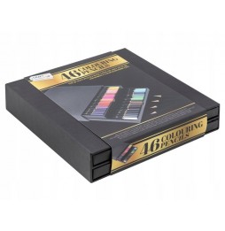 Profesjonalne Kredki Ołówkowe Zestaw 46 Elementów Etui