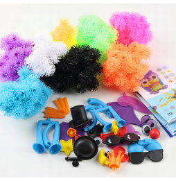 Rzepy Czepy Klocki Kulki Kolorowe Kreatywne 400 el