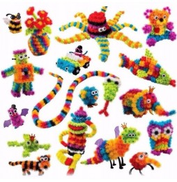 Rzepy Czepy Klocki Kulki Kolorowe Kreatywne 400 el