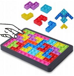 Zabawka POP IT Bąbelki TETRIS Układanka Puzzle 3w1