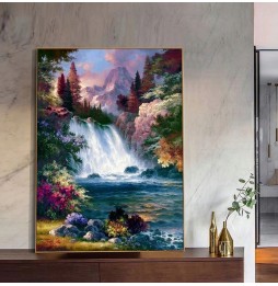 Haft Diamentowy Mozaika 5D Diamond Painting Diy - Wodospad