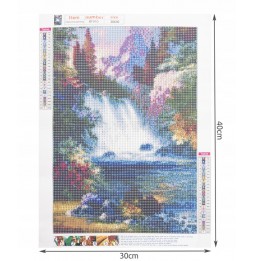 Haft Diamentowy Mozaika 5D Diamond Painting Diy - Wodospad