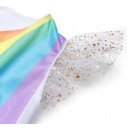 Strój Kostium UNICORN Przebranie Sukienka Skrzydła JEDNOROŻEC