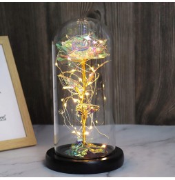 Wieczna Róża w Szkle Szklana LED Pudełko Prezent