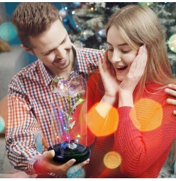 Wieczna Róża w Szkle Szklana LED Pudełko Prezent