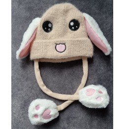 Czapka Zimowa Ocieplana dla Dzieci z Ruchomymi Uszami