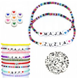 Duży Zestaw do Robienia Bransoletek Koraliki Biżuteria