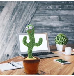 Kaktus Tańczący Śpiewający Mówi Powtarza na Baterie Piosenka Cypis