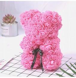 Miś z Róż Prezent na Walentynki Urodziny Rose Bear + Pudełko