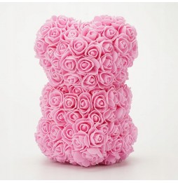 Miś z Róż Prezent na Walentynki Urodziny Rose Bear + Pudełko