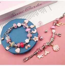 Mega Zestaw do Robienia Bransoletek Koraliki Charms Pudełko Prezent