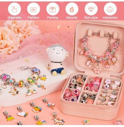 Mega Zestaw do Robienia Bransoletek Koraliki Charms Pudełko Prezent