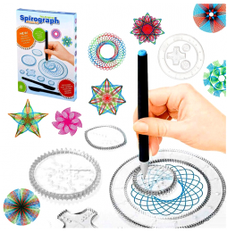 Spirograf Zestaw do Rysowania 3D Szablony GRATIS