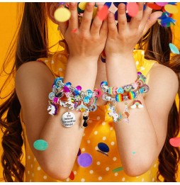 Kreatywny Zestaw Koraliki do Robienia Bransoletek Biżuterii Sznurki Ozdoby na Prezent