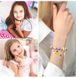 Kreatywny Zestaw Koraliki do Robienia Bransoletek Biżuterii Sznurki Ozdoby na Prezent