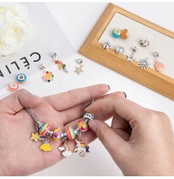 Kreatywny Zestaw Koraliki do Robienia Bransoletek Biżuterii Sznurki Ozdoby na Prezent