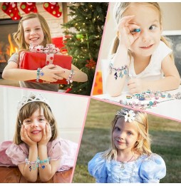 Kreatywny Zestaw Koraliki do Robienia Bransoletek Biżuterii Sznurki Ozdoby na Prezent