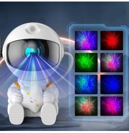 Projektor Gwiazd Lampka Nocna Astronauta 8 trybów Rzutnik Laserowy LED