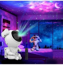 Projektor Gwiazd Lampka Nocna Astronauta 8 trybów Rzutnik Laserowy LED