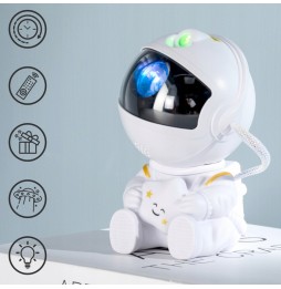 Projektor Gwiazd Lampka Nocna Astronauta 8 trybów Rzutnik Laserowy LED