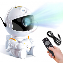 Projektor Gwiazd Lampka Nocna Astronauta 8 trybów Rzutnik Laserowy LED