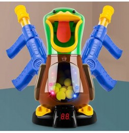 Głodna Kaczka Strzelanie do Celu 2 Pistolety Kulki Dźwięk Gra Zręcznościowa