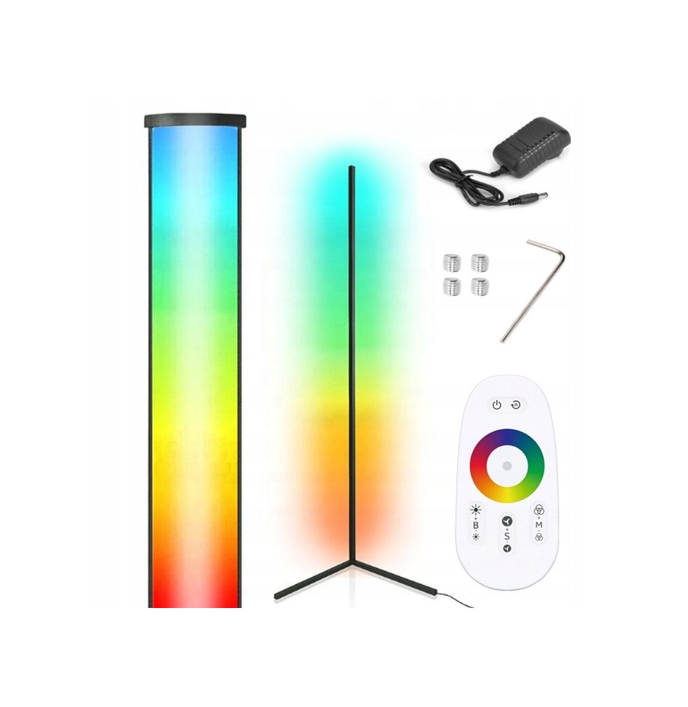 Lampa Narożna Podłogowa Stojąca Lampka Nocna RGB LED + Pilot