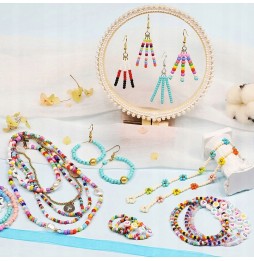 Duży Zestaw Koralików do Robienia Biżuterii Bransoletek Naszyjników 43200szt