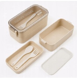 Śniadaniówka Lunchbox Pojemnik na Śniadanie Jedzenie 750ml + Sztućce