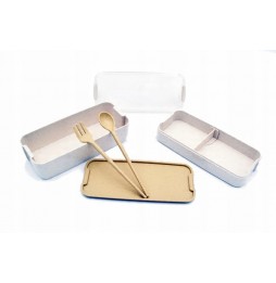 Śniadaniówka Lunchbox Pojemnik na Śniadanie Jedzenie 750ml + Sztućce