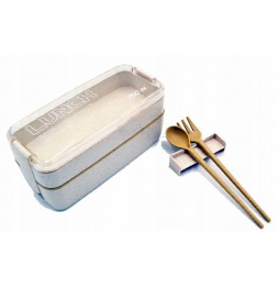 Śniadaniówka Lunchbox Pojemnik na Śniadanie Jedzenie 750ml + Sztućce