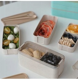 Śniadaniówka Lunchbox Pojemnik na Śniadanie Jedzenie 750ml + Sztućce