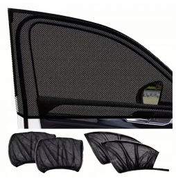 4x Moskitiera Samochodowa na Szybę Osłona Przeciwsłoneczna do Auta Zasłonki Przód Tył