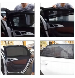 4x Moskitiera Samochodowa na Szybę Osłona Przeciwsłoneczna do Auta Zasłonki Przód Tył