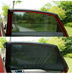 4x Moskitiera Samochodowa na Szybę Osłona Przeciwsłoneczna do Auta Zasłonki Przód Tył